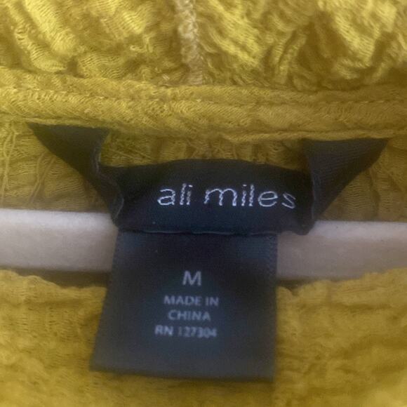 Ali Miles women’s M green loose neck long sleeve tunic top - Picture 2 of 5